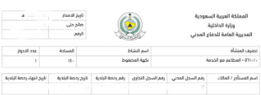 تصريح الدفاع المدني